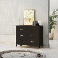 Cabinet Bits Palazzi 6 Drawer Chest of Drawers in Black