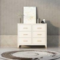Cabinet Bits Palazzi 6 Drawer Chest of Drawers in Off-White