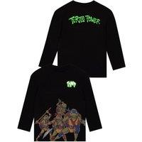 Teenage Mutant Ninja Turtles Boy's TMNT Long Sleeve Top in Black | Size: 10-11 Years