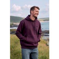 Animal Men's 'Nick' Heavyweight Kangaroo Pocket Elastic Hem Cotton Snug Fit Hoodie in Burgundy | Size: XS