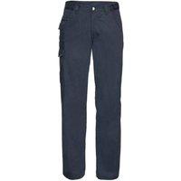 Russell Men's Polycotton Twill Work Trousers in Navy | Size: 42R