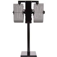 PRESENT TIME Karlsson No Case Mini Flip Clock Rack - Black/Grey in Black