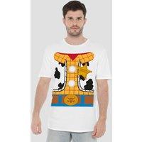 Toy Story Men's Woody Costume T-Shirt White | Size: 2XL