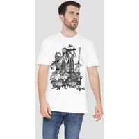 The Nightmare Before Christmas Men's Jack Sally Monster Draw T-Shirt White | Size: Medium