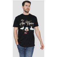 Mickey Mouse Men's Firework New Year Spanish T-Shirt Black | Size: Small