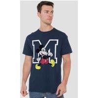 Mickey Mouse Men's Classic Walk T-Shirt Navy | Size: Medium
