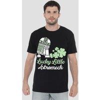 Star Wars Men's St Patrick'S Day Lucky Astromech T-Shirt Black | Size: Small