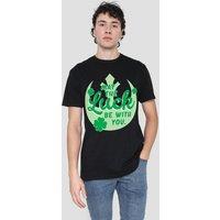 Star Wars Men's St Patrick'S Day Luck Rebel Sign T-Shirt Black | Size: XL