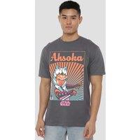 Star Wars Men's Ahsoka Rays T-Shirt Charcoal | Size: XL