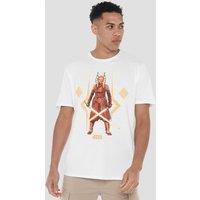 Star Wars Men's Ahsoka The Warrior T-Shirt White | Size: XL