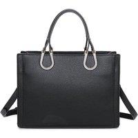 Fontanella Fashion Women's Elvis Printed 3D Tape PU Leather Top Handle Bag in Black
