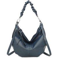 Fontanella Fashion Women's Quinn PU Leather Hobo Shoulder Bag in Navy