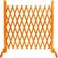 mysmartbuy Expanding Trellis Garden Fence - Versatile & Portable Brown Freestanding Wooden Decorative Lattice Screen - Expands to 1.4m