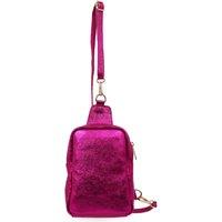 Tara Metallic Italian Leather Crossbody Sling Bag