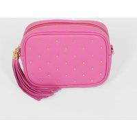 Giulia Italian Leather Studded Crossbody Camera Bag