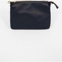 Sarta Women's Gia Italian Leather Crossbody Bag - Navy Blue, Pebbled