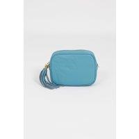 Sarta Women's Beau - Italian Leather Crossbody Bag - Sky Blue, Pebbled in Blue