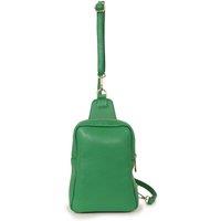 Sarta Women's Tara Pebbled Italian Leather Crossbody Sling Bag in Bright Green