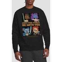 Star Wars Men's Young Jedi Adventure Among the Stars Sweatshirt Black | Size: Small