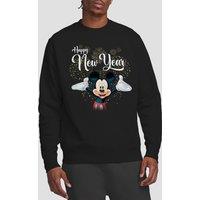 Mickey Mouse Men's Firework New Year Sweatshirt Black | Size: 2XL