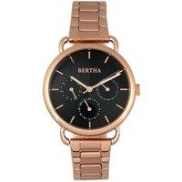 Gwen Leather-Band Watch with Day & Date