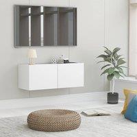 Berkfield Home TV Cabinet White 80x30x30 cm Engineered Wood | Size: 80 x 30 x 30 cm