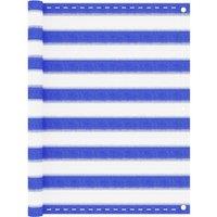 Berkfield Home Balcony Screen Blue & White 90x300 cm HDPE