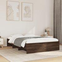 Berkfield Home Bed Frame without Mattress Brown Oak 140x200 cm Engineered Wood