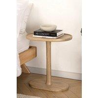 MH London 'Campbell' C Shape Handmade Solid Wood Living Room Sofa Side Table Bedside End Table in Natural