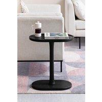 MH London 'Campbell' C Shape Handmade Solid Wood Living Room Sofa Side Table Bedside End Table in Black