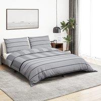 Berkfield Home Duvet Cover Set Grey 220x240 cm Cotton