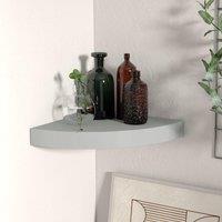 Berkfield Home Floating Corner Shelf Grey 25x25x3.8 cm MDF