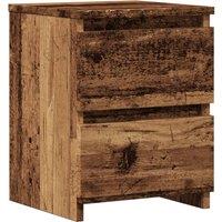 Berkfield Home Bedside Cabinet Old Wood 30x30x40 cm Engineered Wood in Brown | Size: 30 x 30 x 40 cm