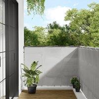 Berkfield Home Balcony Screen Light Grey 120x500 cm 100% Polyester Oxford
