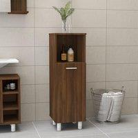 Berkfield Home Bathroom Cabinet Brown Oak 30x30x95 cm Engineered Wood | Size: 30 x 30 x 95 cm