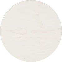 Berkfield Home Table Top White 30x2.5 cm Solid Wood Pine | Size: 30x2.5 cm