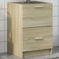 Berkfield Home Sink Cabinet Sonoma Oak 40x37x59 cm Engineered Wood in Brown | Size: 40 x 37 x 59 cm
