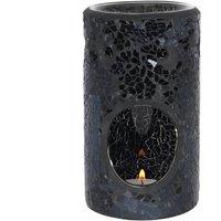 Something Different Crackle-Effect Pillar Oil Burner in Black