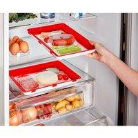 mysmartbuy Set of 2 Slimline Vacuum Seal Food Storage or Serving Trays - Fridge, Freezer & Dishwasher Safe - Each H3 x W30 x D23cm | Size: 2 Pack
