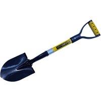 Pegdev Round Mouth Micro Shovel with Fibreglass PYD Handle 28in for Gardening in Navy