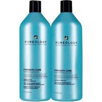 Pureology Strength Cure Shampoo 1000ml & Conditioner 1000ml Duo in Clear