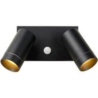 Lucide 'TAYLOR' Dimmable Rotatable Stylish Outdoor Wall Spotlight 2xGU10 in Black