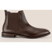 Oswin Hyde Men's Douglas Premium Leather Chelsea Boots in Dark Brown | Size: 8