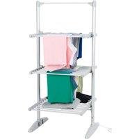 Daewoo Electric 3-Tier Heated Clothes Dryer Airer to Dry Clothing with Energy & Space Saving in Grey