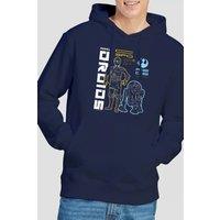 Star Wars Men's Rebel Droids Hoodie Navy | Size: Large