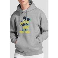 Mickey Mouse Men's Trippy Hoodie Light Grey | Size: Large