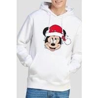Mickey Mouse Men's Christmas Fairy Lights Wrap Hoodie White | Size: 2XL