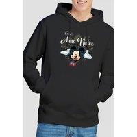 Mickey Mouse Men's Firework New Year Italian Hoodie Black | Size: XL