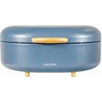 Calitek Bread Bin with Bamboo Feet Carbon Steel Blue