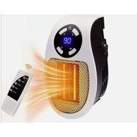 MANTRARAJ Portable Electric 400W Digital Plug In Fan Heater With Remote Control & Timer Adjustable thermostat in White